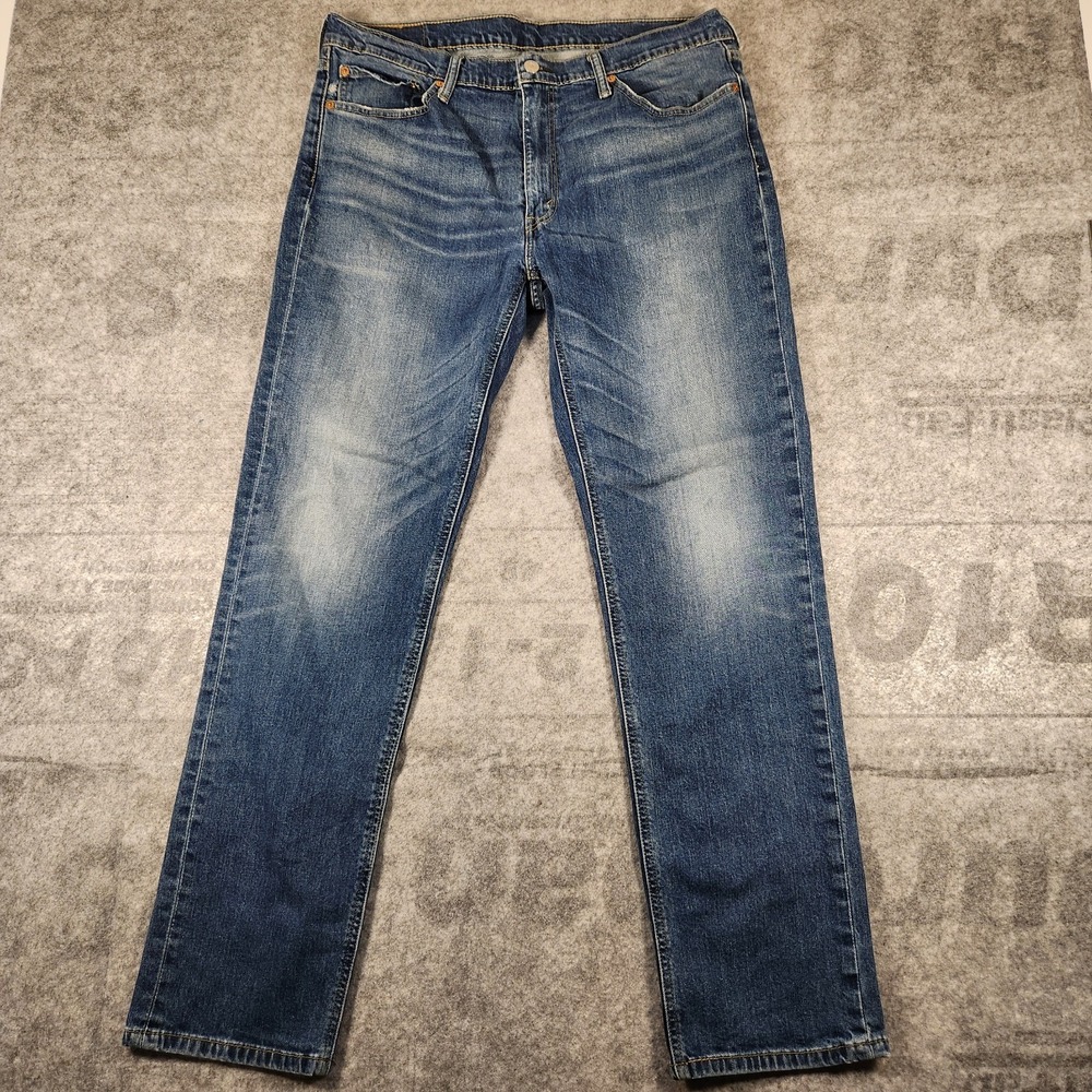 Levis 541‎ Jeans Mens 38x31 Blue Dark Wash Cotton Slim Stretch Straight Denim